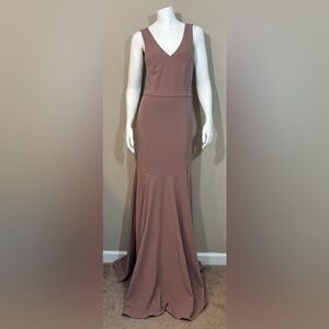 NWOT Vow’d Pink Deep V Neck Bridesmaid Dress